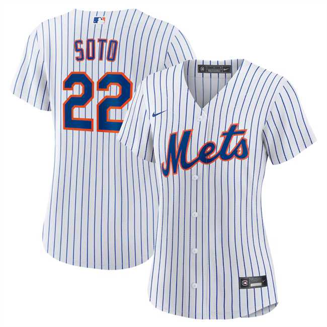 Women%27s New York Mets #22 Juan Soto White Cool Base Stitched MLB Jersey Dzhi